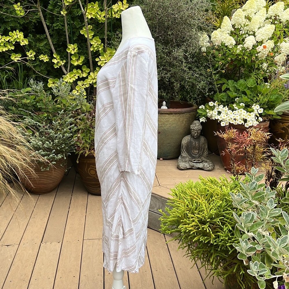 Soft surroundings linen fully lined dress - Picture 4 of 6